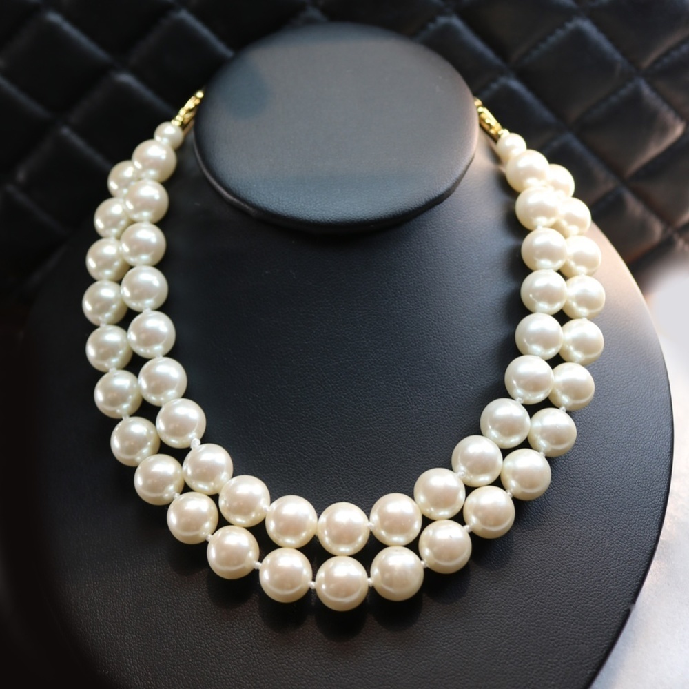 Carolee Double Strand Simulated Pearl Necklace